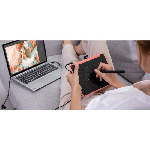 Tableta Digitalizadora Huion Inspiroy Rts-300 Rosa Dibujo