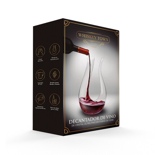 Decantador de Vino de Cristal Ultra Fino en Forma de U 1.6 Litros