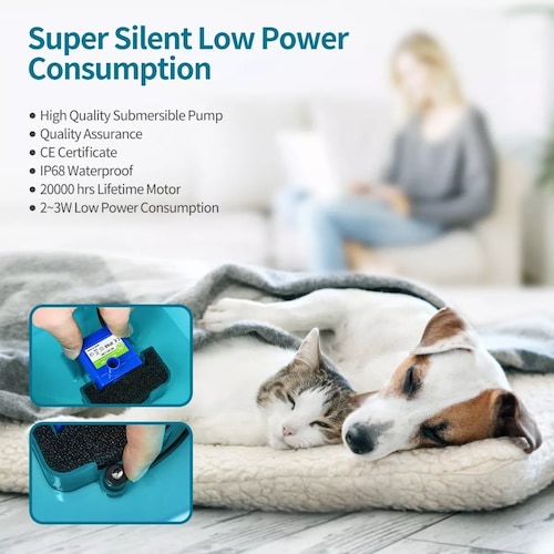 Fuente Para Gatos Bebedero Gatos Ultra Silenciosa 2l Filtro