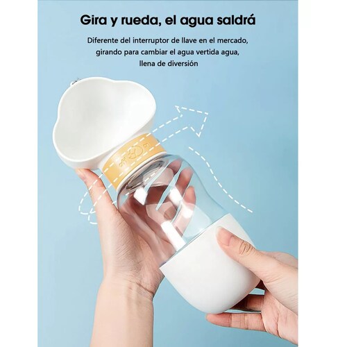 Bebedero Portátil Para Perro Gato Extriores Botella De Agua