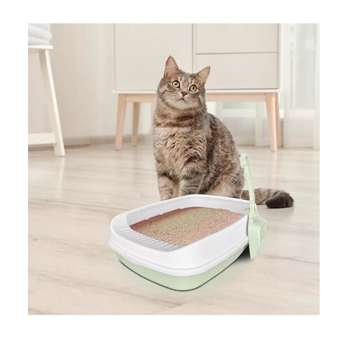 Arenero Grande Para Gato Con Pala Verde