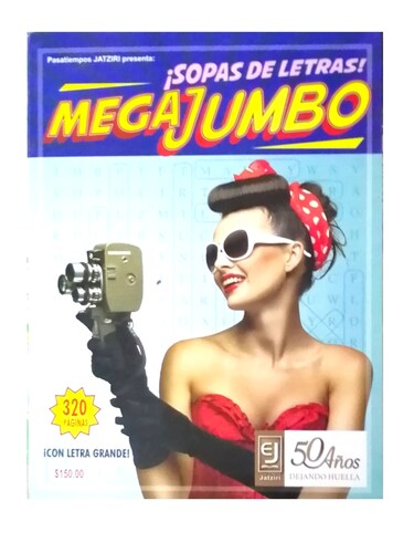 Libro De Sopas de letras Mega Jumbo Letra Grande Destreza .