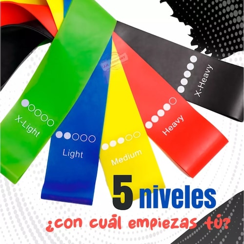 Kit De 5 Bandas Ligas De Resistencia Piernas Ejercicio Yoga.