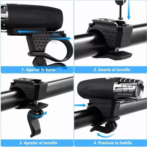 Luces Bicicleta Delantera Y Trasera Impermeable IPX5.