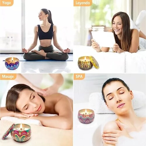 6 Piezas Velas Aromáticas De Cera De Soja Para Aromaterapia.
