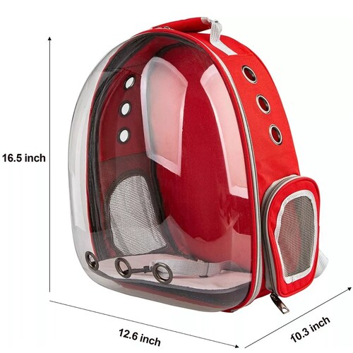 Mochila Transportadora Para Mascota Pequeña Roja