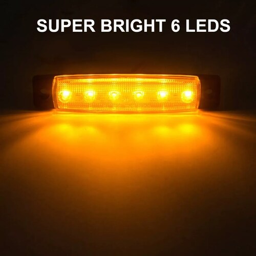 Set Luz Led Lateral Indicadora P/camión/tráiler, Ámbar, 20 Pzs.