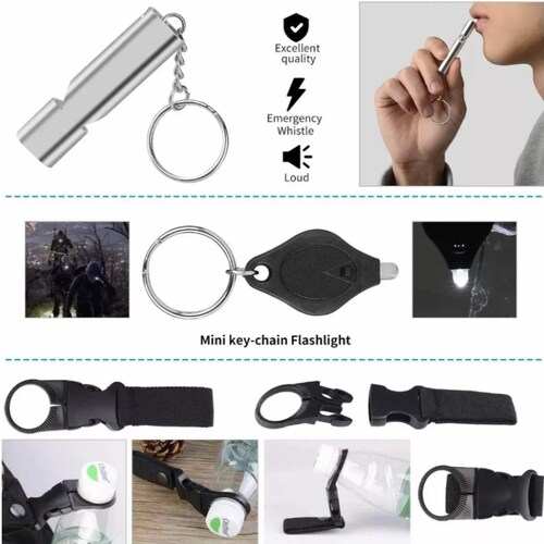 Kit De Supervivencia De Emergencia Para Viajes Al Aire Libre.