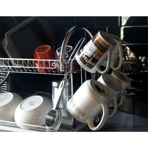 Escurridor Organizador Trastes Platos Aleación de Acero Inoxidable .