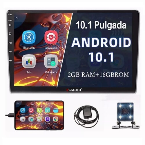 Autoestéreo Android 11 De 10.1 Pulgadas Con Camara Gps Wifi