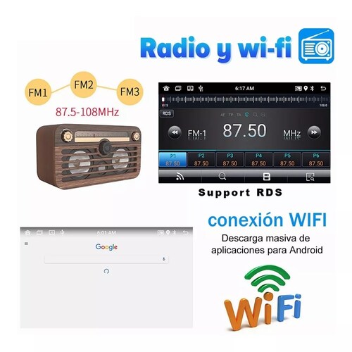 Autoestéreo Android 11 De 10.1 Pulgadas Con Camara Gps Wifi