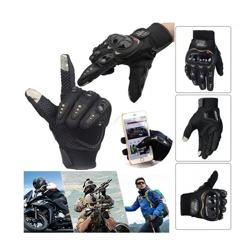 Guantes Con Proteccion Motociclista Anti Derrape Táctil XL