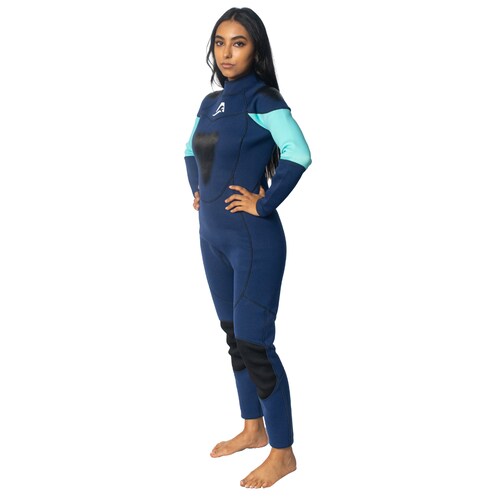 Traje de Neopreno Wetsuit para Mujer Sea Woman de 3mm Cuerpo Completo Deportes Acuáticos Modelo Azul Marino Liso SEAPEOPLE
