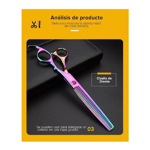 Set De Tijeras Estetica Canina 4pzs