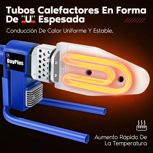 Termofusor 600w Termofusora, 3 Jgo De Dados 1/2 , 3/4 Y 1 Azul