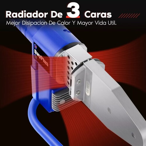Termofusor 600w Termofusora, 3 Jgo De Dados 1/2 , 3/4 Y 1 Azul
