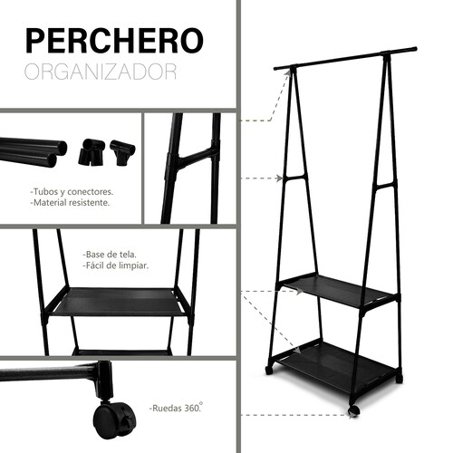 Rack para ropa ,Perchero Organizador  de ropa .