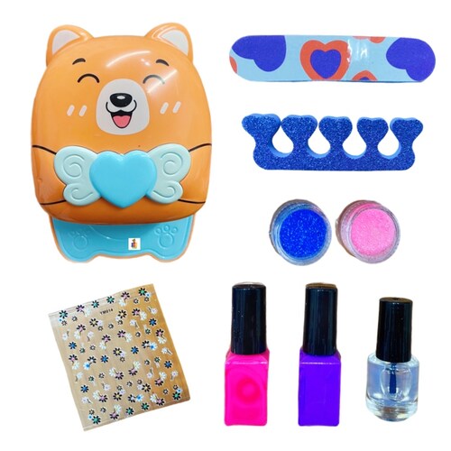 Set Decoración De Uñas Con Secador Eléctrico Juguete Niñas
