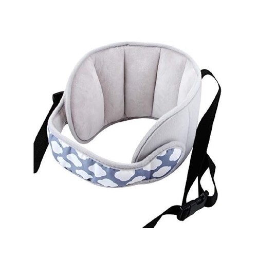 Soporte Almohada Cabeza Niño Ajustable Para Asiento De Auto Gris