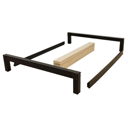 Base De Cama Para Cama Queen Size Tradicional Desarmable Color Chocolate.