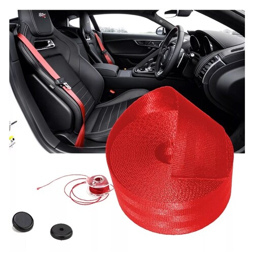 Rollo Cinturón De Seguridad Coche Rollo De Correas De Color Rojo