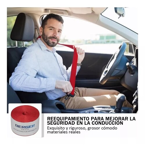 Rollo Cinturón De Seguridad Coche Rollo De Correas De Color Rojo