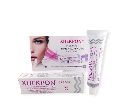 Crema Hidratante de Colageno Hidrolizado para Cara Cuello y Escote | Crema Xhekpon.