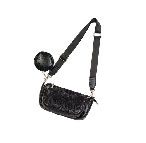 Bolsas De Dama De Moda Con Estampado De Cocodrilo Negro