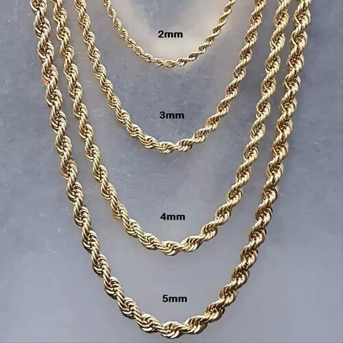 Set Torzal Cadena + Pulsera 50 Cm X 3 Mm Oro 10 K + Regalo