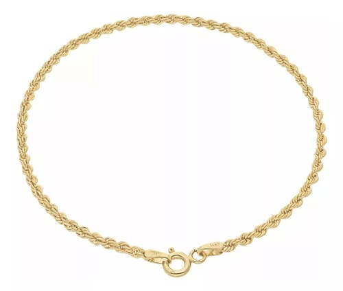 Set Torzal Cadena + Pulsera 50 Cm X 3 Mm Oro 10 K + Regalo