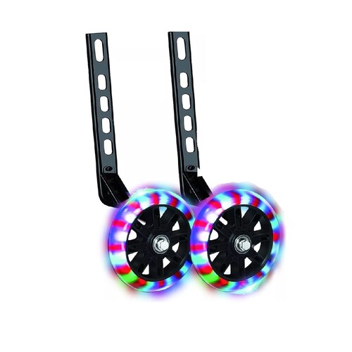 Par Ruedas De Entrenamiento Ciclismo Laterales 12-20 Con Luz Led