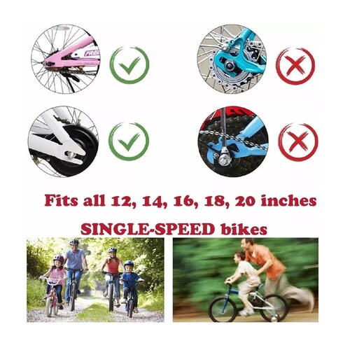 Par Ruedas De Entrenamiento Ciclismo Laterales 12-20 Con Luz Led