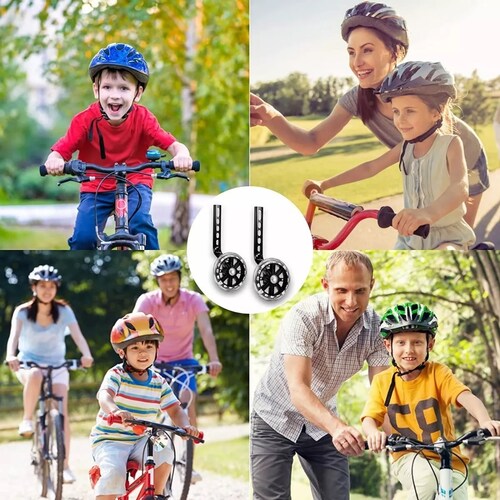 Par Ruedas De Entrenamiento Ciclismo Laterales 12-20 Con Luz Led