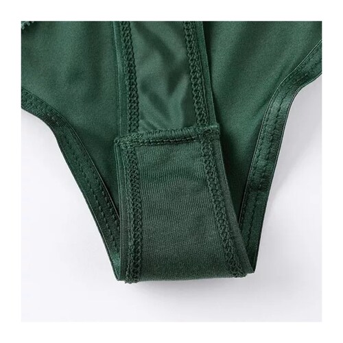 Tanga Cruzada De Encaje Sexy De Moda 6 Pzas.Talla M dos de cada color que se muestra