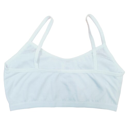 Corpiño Top Niña Tirante Delgado Blanco Beige Negro 3pz