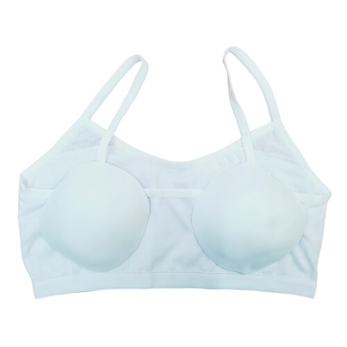Corpiño Top Niña Tirante Delgado Blanco Beige Negro 3pz