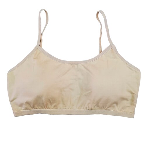 Corpiño Top Niña Tirante Delgado Blanco Beige Negro 3pz