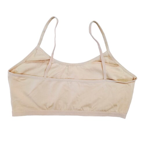 Corpiño Top Niña Tirante Delgado Blanco Beige Negro 3pz