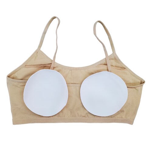 Corpiño Top Niña Tirante Delgado Blanco Beige Negro 3pz
