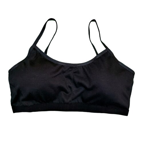 Corpiño Top Niña Tirante Delgado Blanco Beige Negro 3pz