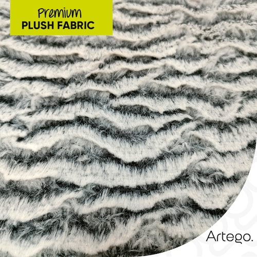 Pie de árbol navidad navideño gris peludo tela plush 122cm diámetro Artego.