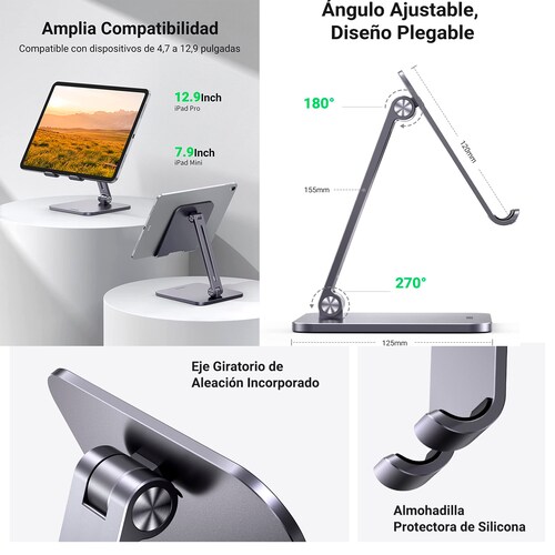 Soporte Plegable De Mesa Celular Tablet 4' A 12.9' / Ugreen