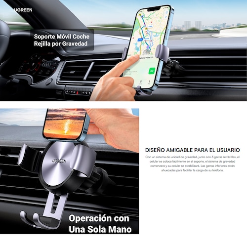 Soporte móvil para rejilla de coche en forma de mano