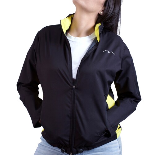 Chamarra Impermeable Outdoor Negro de Mujer para Campismo, Senderismo y Ciudad Laca-BK