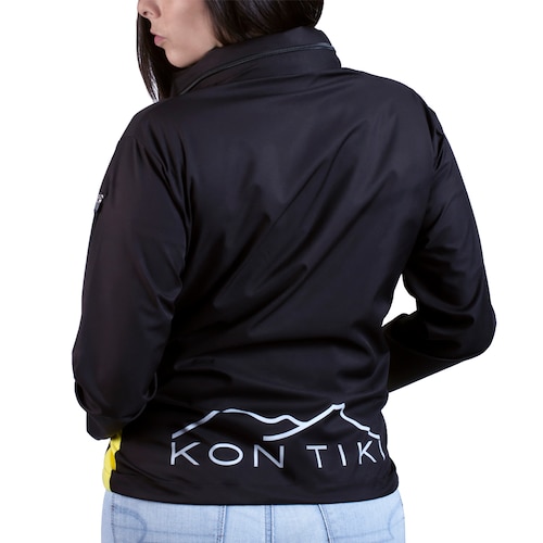 Chamarra Impermeable Outdoor Negro de Mujer para Campismo, Senderismo y Ciudad Laca-BK