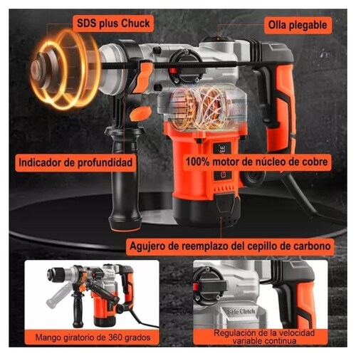 Rotomartillo Cincelador Perforador Sds Industrial 1600w
