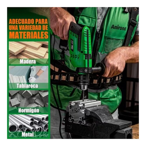Taladro Rotomartillo 1/2'' Prof 650w Anirona Rd650 C/brocas