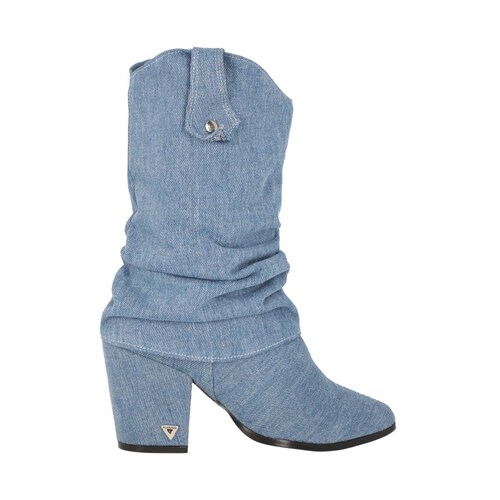 Platonia|Bota Vaquera Cowboy Denim Ivanna Mezclilla Desmontable Mujer, Bota Moderna Estilizada Cowboy.