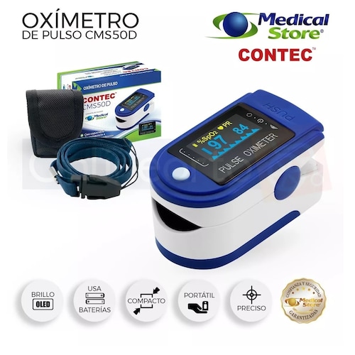 Oximetro De Pulso De Dedo Adulto Pediatrico Digital Portatil