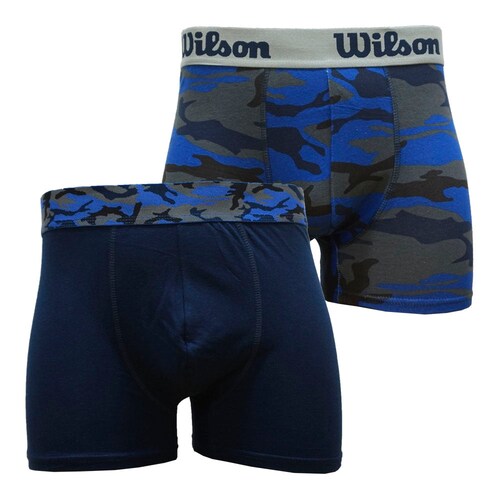 Boxers Wilson Pack 4 Algodón Con Estampado Color Azul Marino 